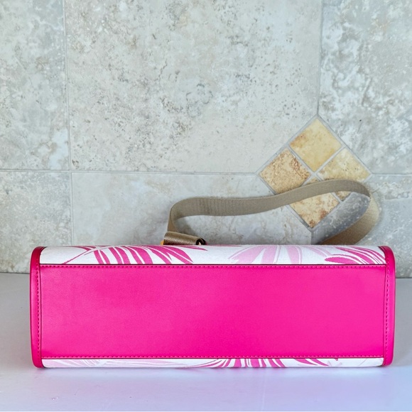 Michael Kors Medium Satchel Shoulder Tote Bag Palm Electric Pink Multi - Picture 7 of 13